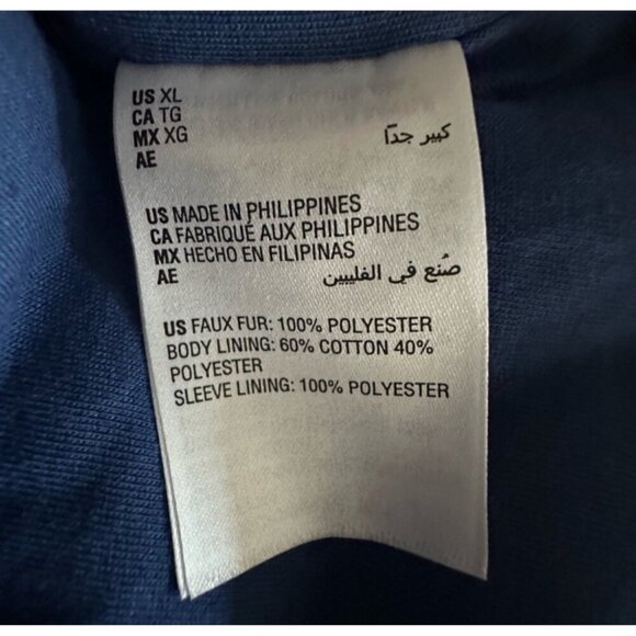 Style & Co Womens XL Sherpa Fleece Jacket Pink & Navy Two-Tone - Picture 4 of 11